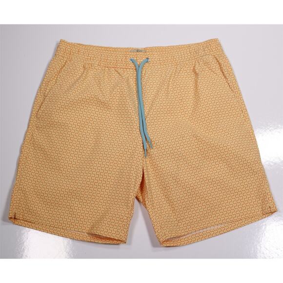 J.Crew Men's Orange Yellow Swimtrunks 8" Inseam Medium - Picture 1 of 5